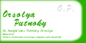 orsolya putnoky business card